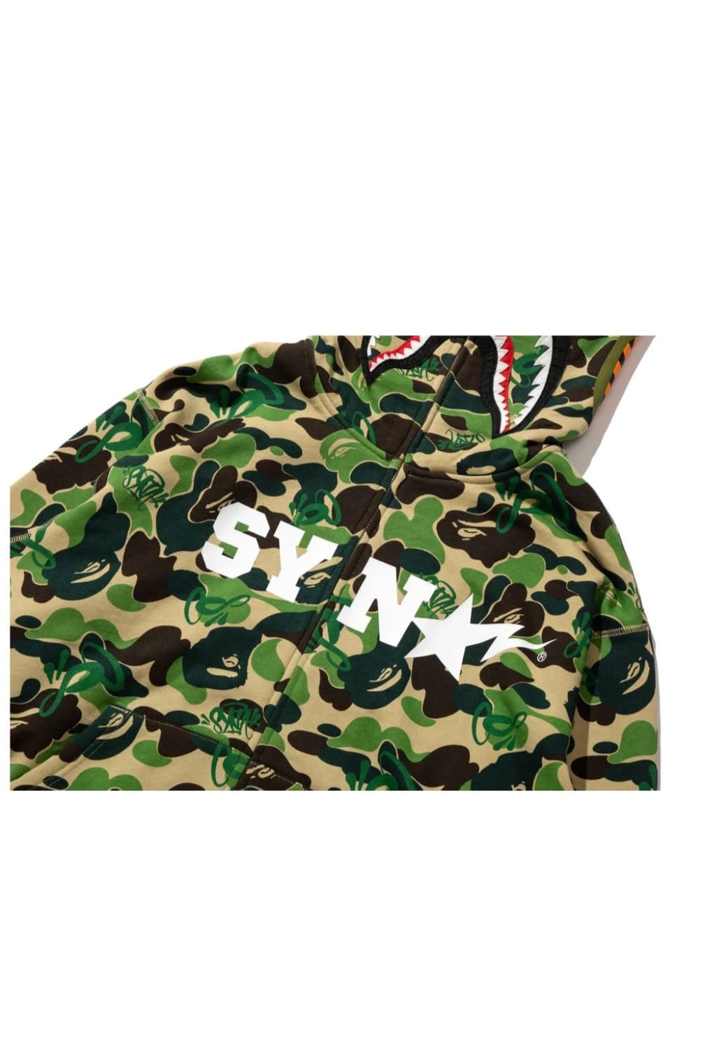 Syna × bape 카모 후드집업 그린 상품이미지6