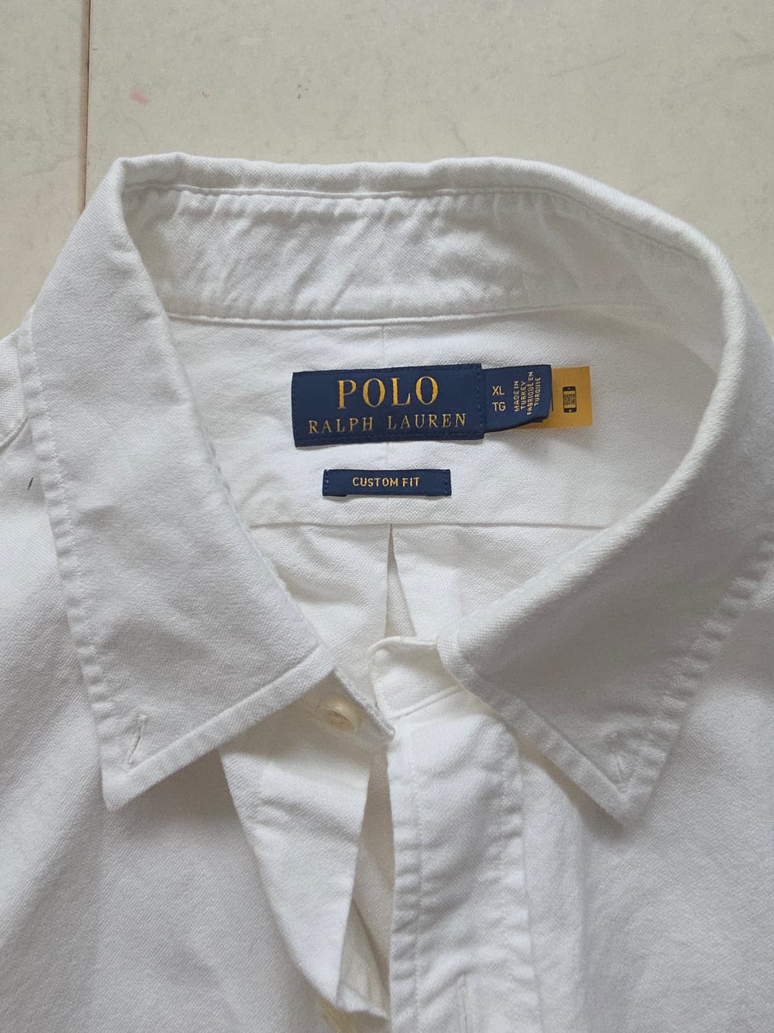 폴로 옥스포드셔츠 커스텀핏 XL 화이트 상품이미지2