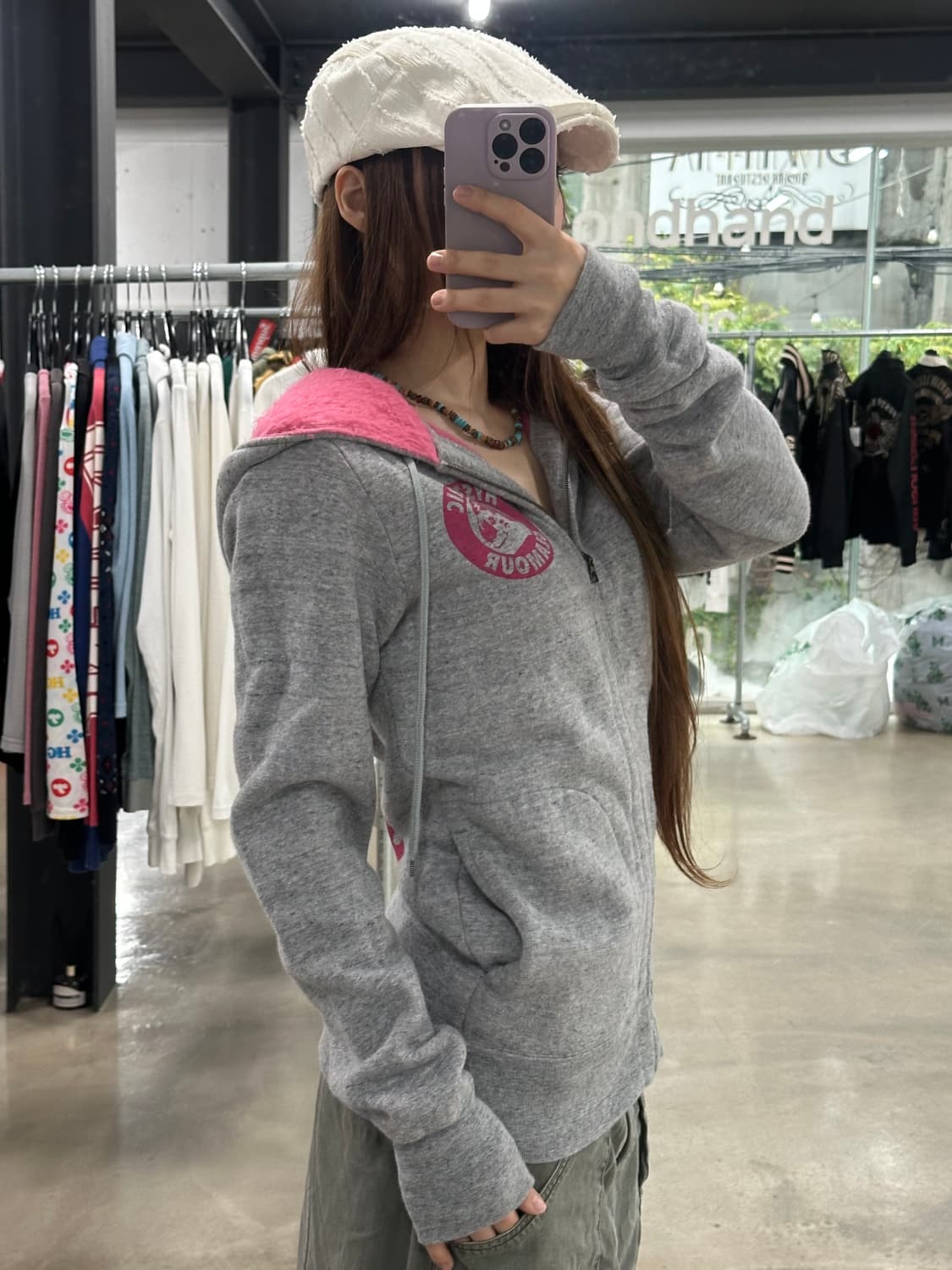 히스테릭글래머 회핑 히스걸 퍼 후드집업 상품이미지2
