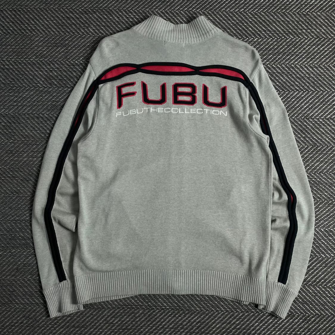 00s 후부 빅로고 올드스쿨 니트 집업o 3190 상품이미지1