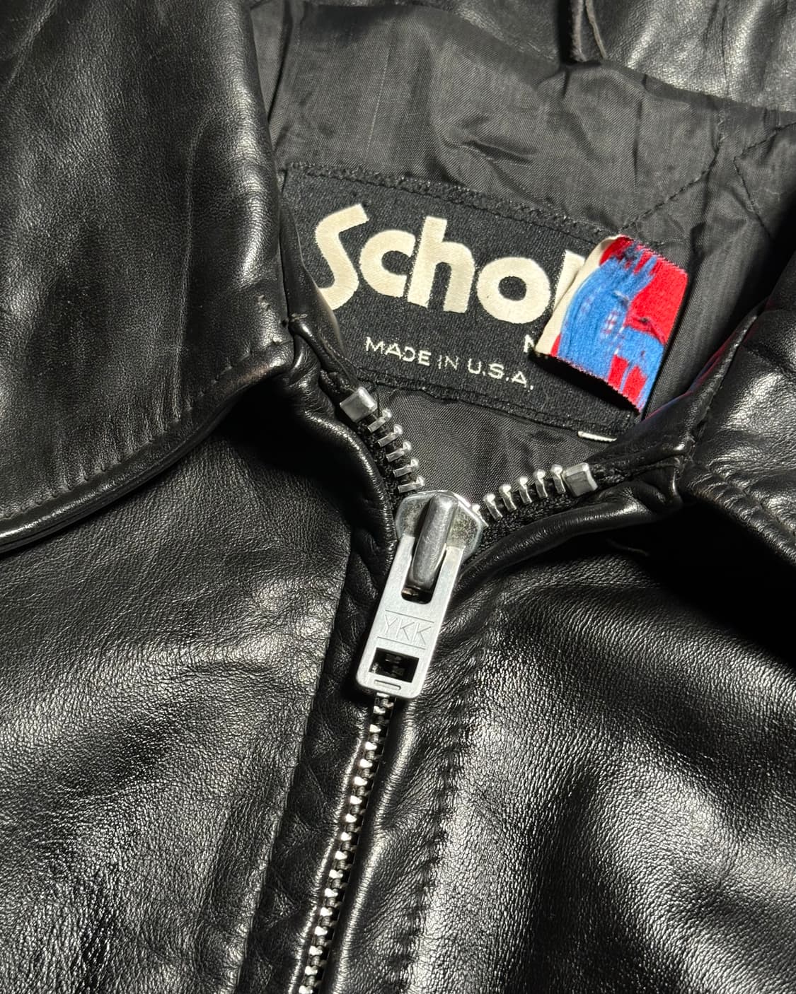 (레어) 80-90‘s 쇼트 카우하이드 640 싱글 라이더 자켓 42 상품이미지2