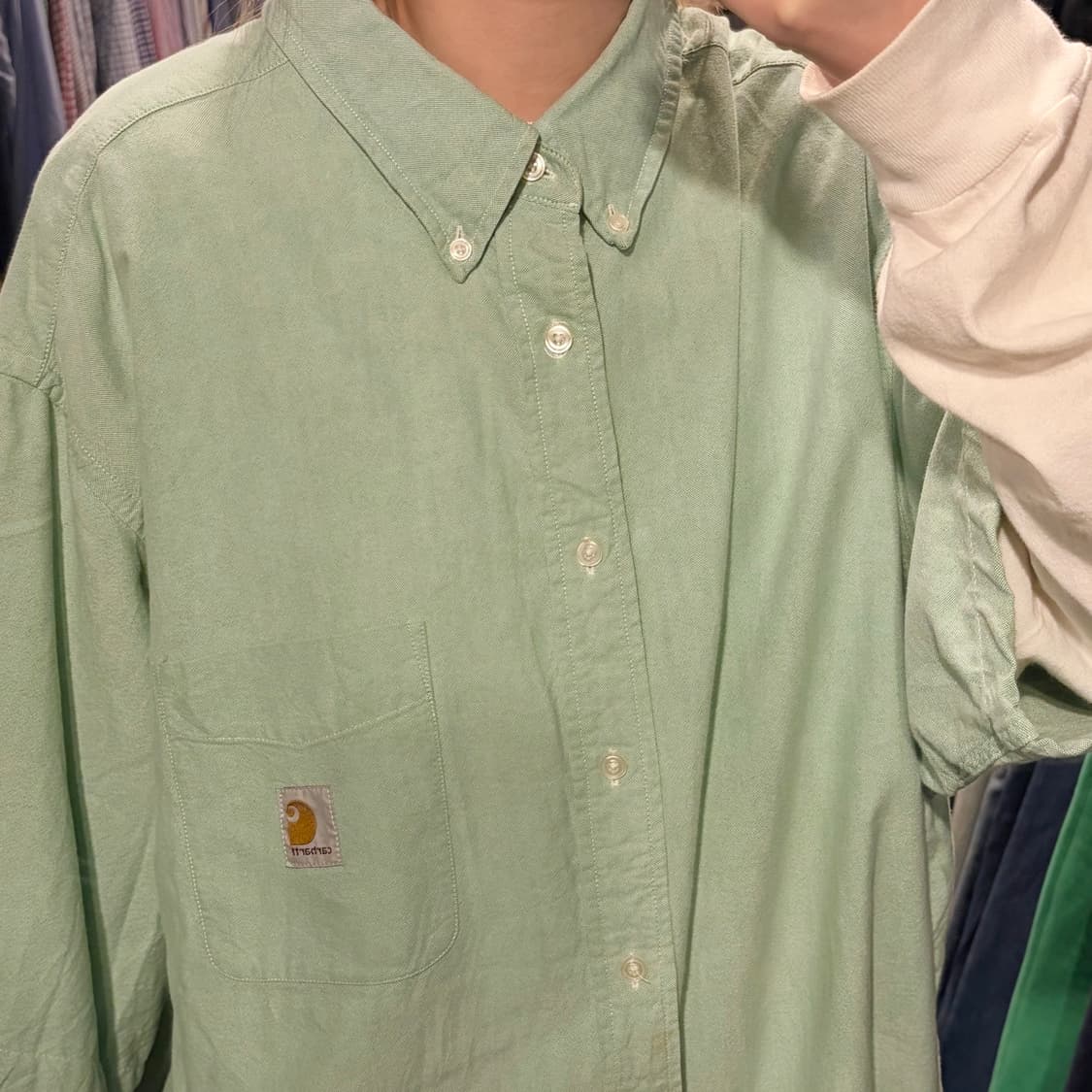 [IM]  Carhartt 칼하트 반팔 셔츠 민트 상품이미지3