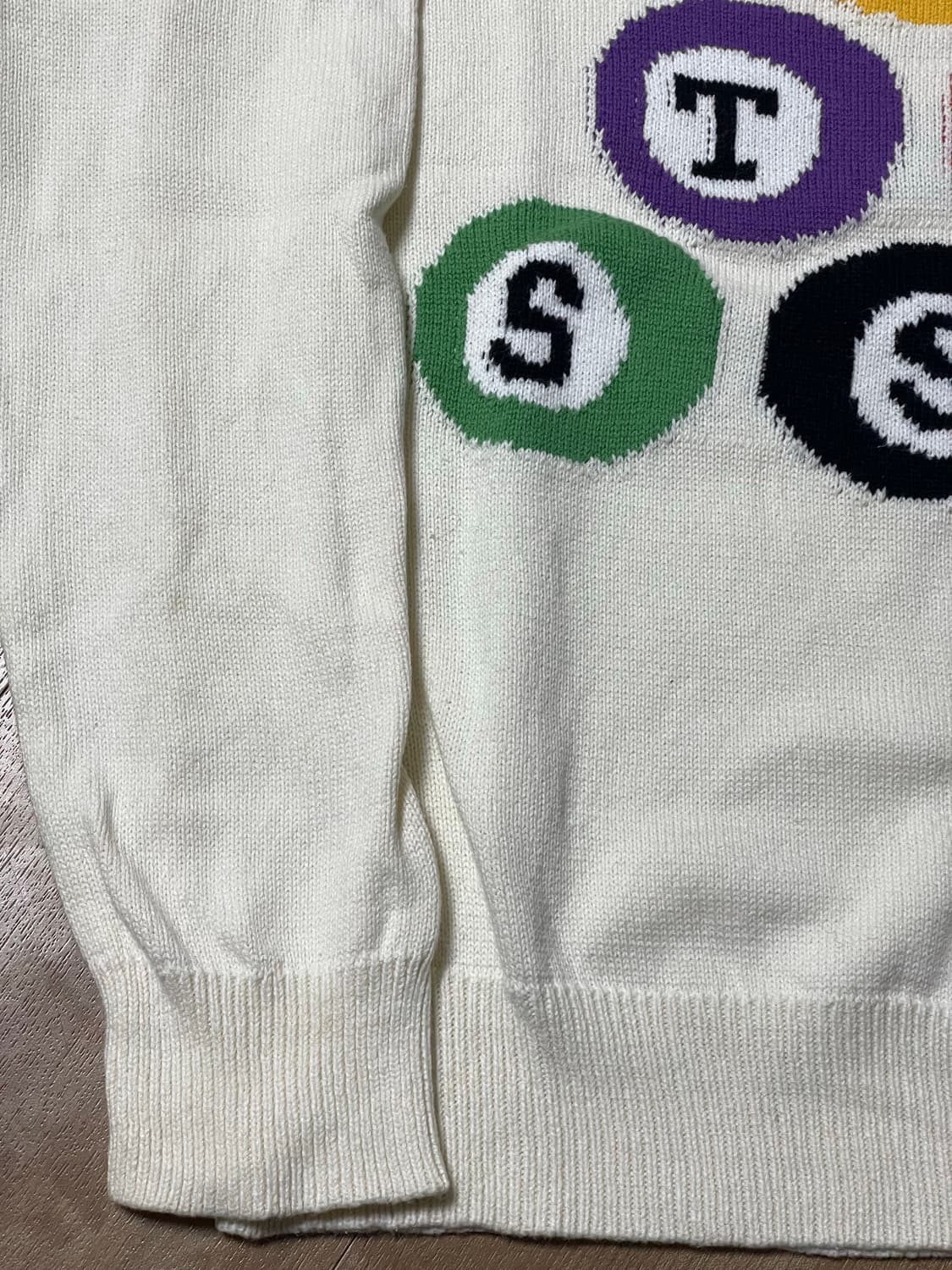 스투시 빌리어드 니트 M 상품이미지2