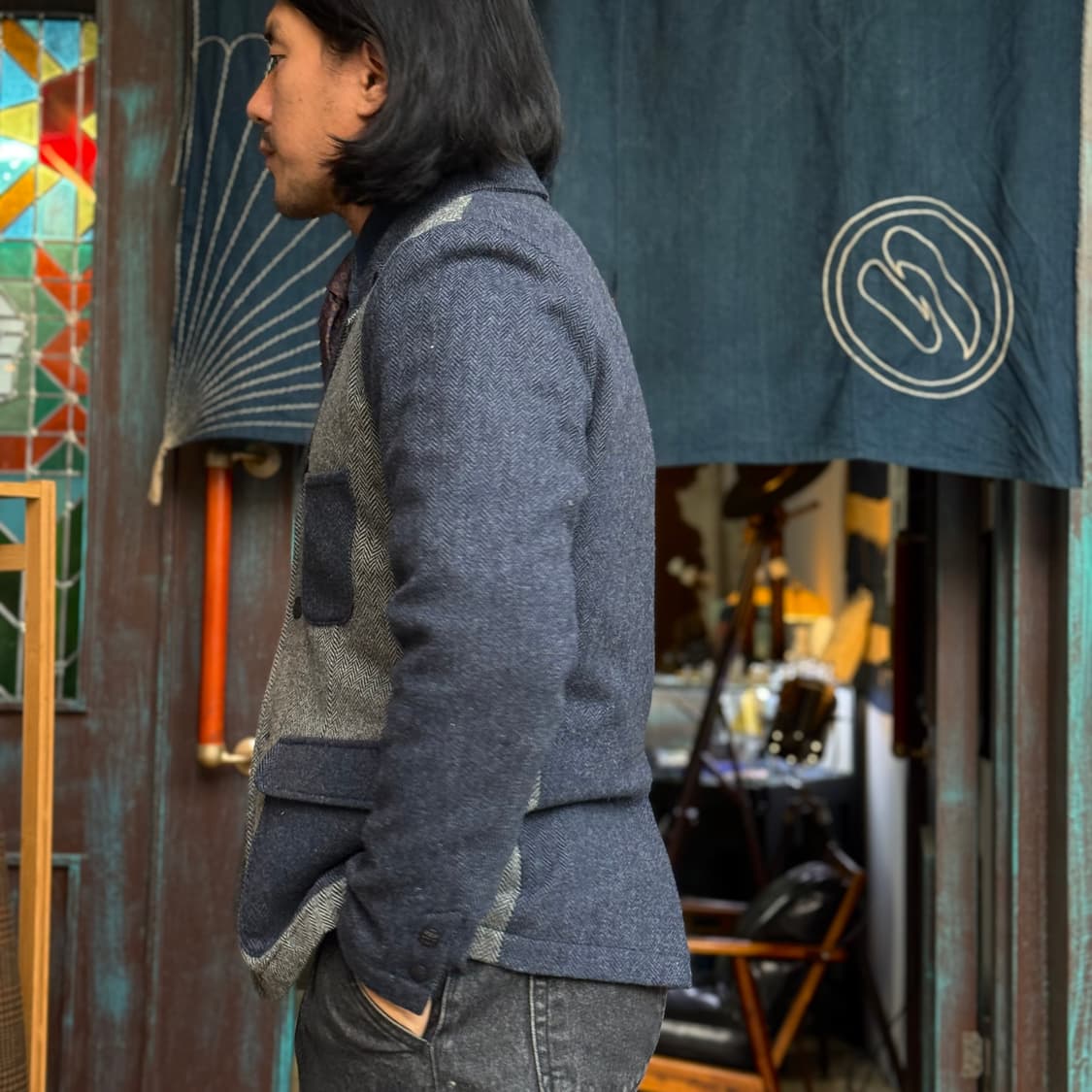 니서스호텔 울 블랜드 헤링본 자켓 L 상품이미지9