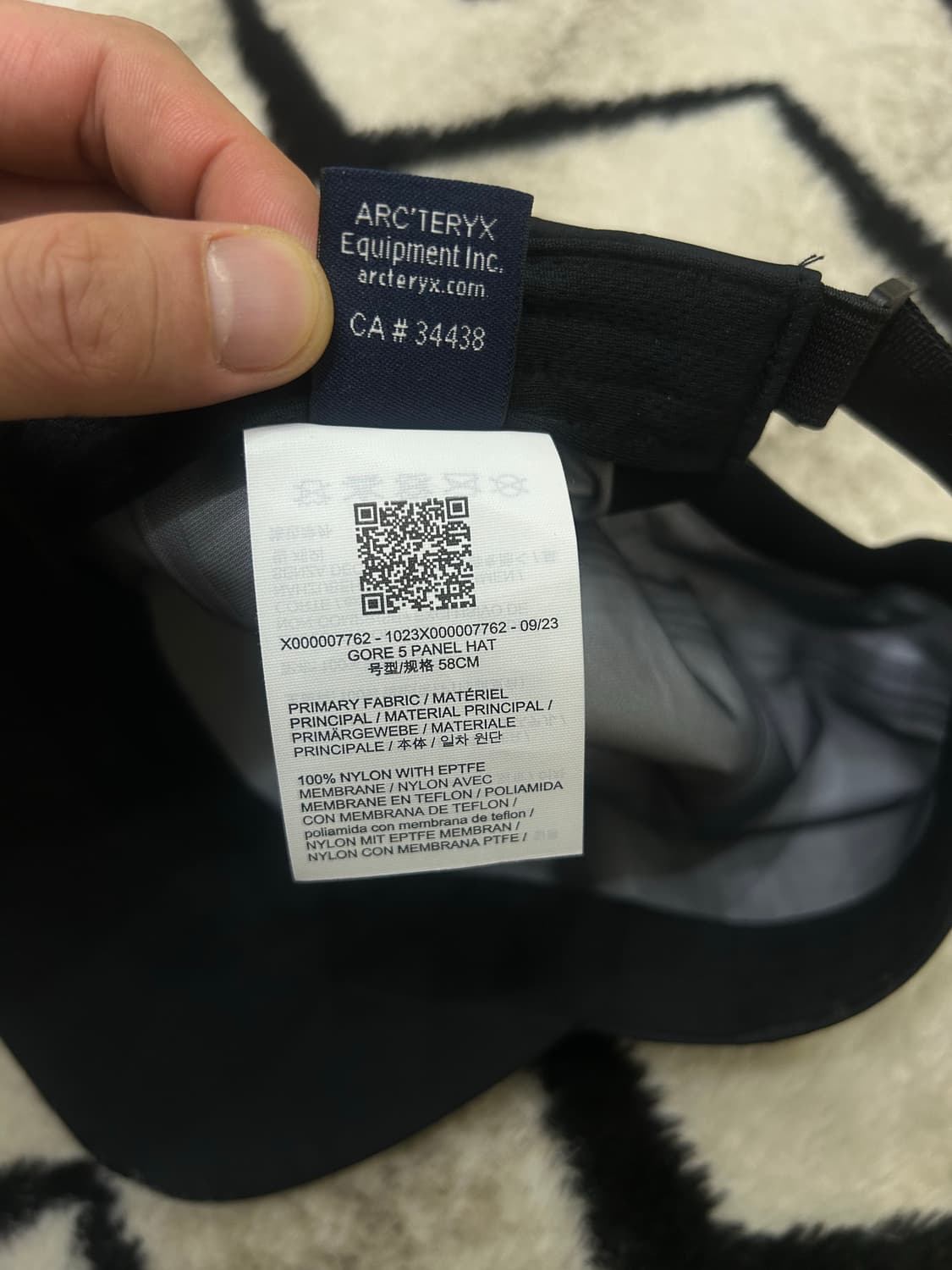 아크테릭스 고어5 패널 캡/블랙 상품이미지5
