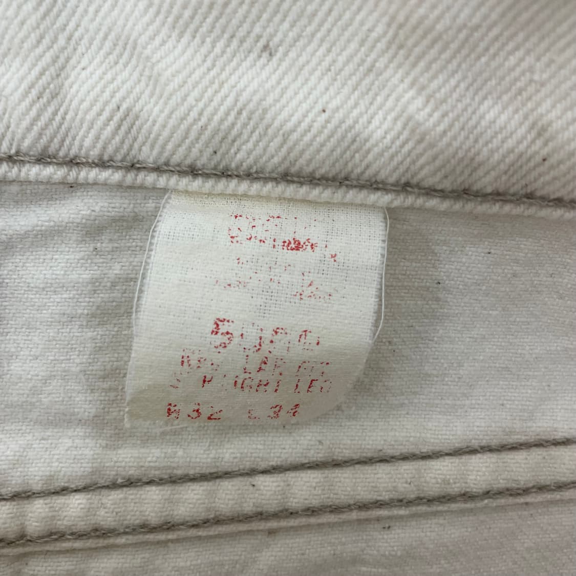 리바이스 오렌지탭 화이트 데님팬츠 상품이미지3