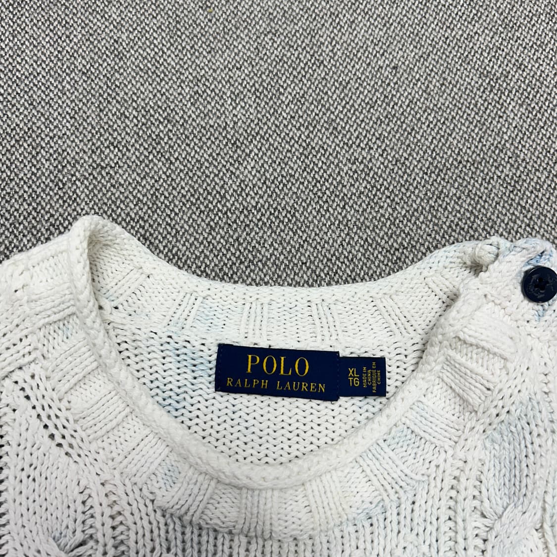 폴로 숄더버튼 노르딕 아란 케이블니트(XL) 상품이미지2