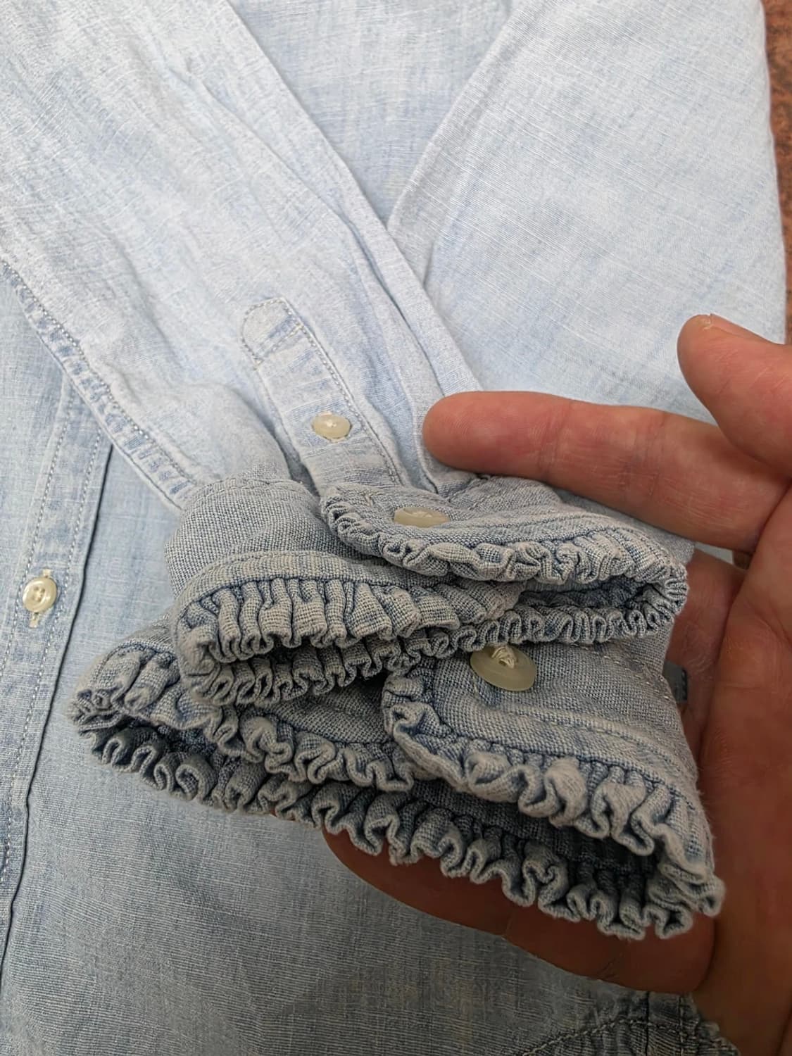 폴로랄프로렌 여아 러플 샴브레이 셔츠/블라우스 6세용 상품이미지6