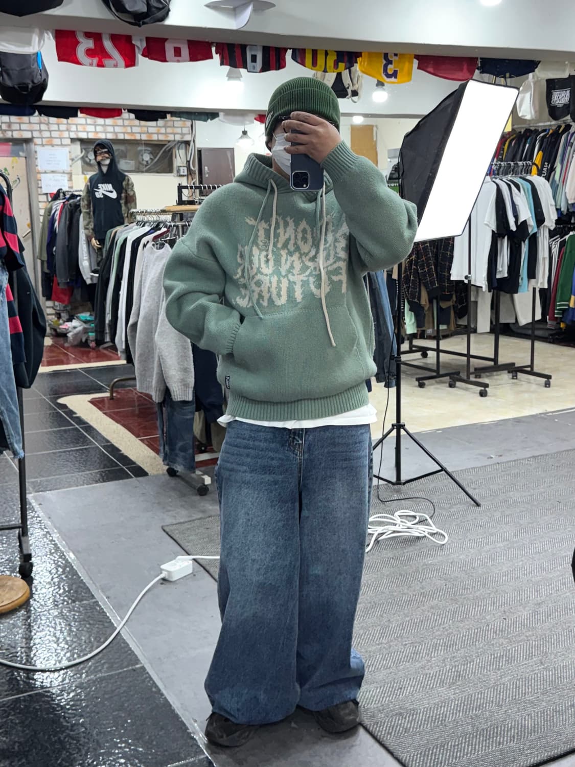 아조바이조 민트 후드니트 상품이미지9