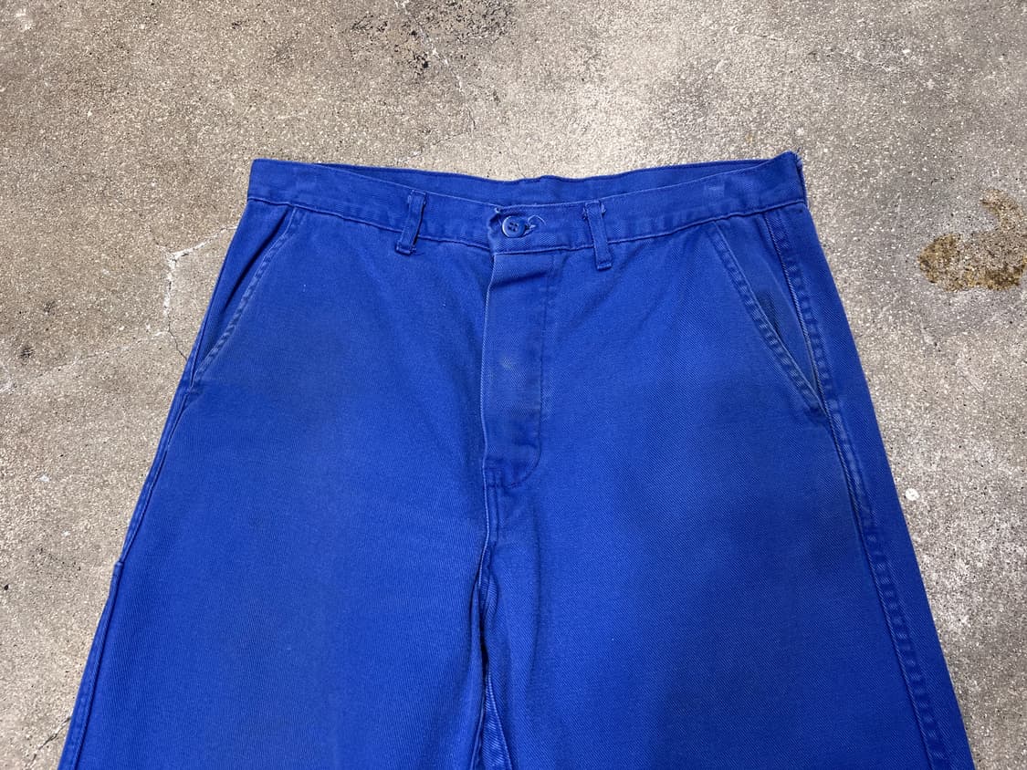 프렌치 블루 코튼 워크 팬츠 상품이미지2