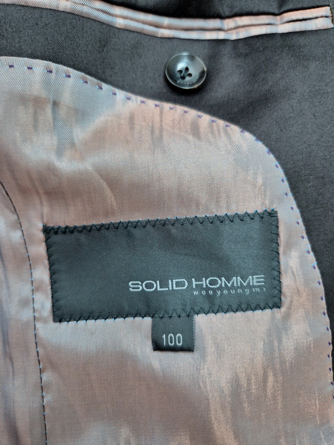 SOLIDHOMME 남성용 브라운 싱글 블레이저 100 상품이미지6