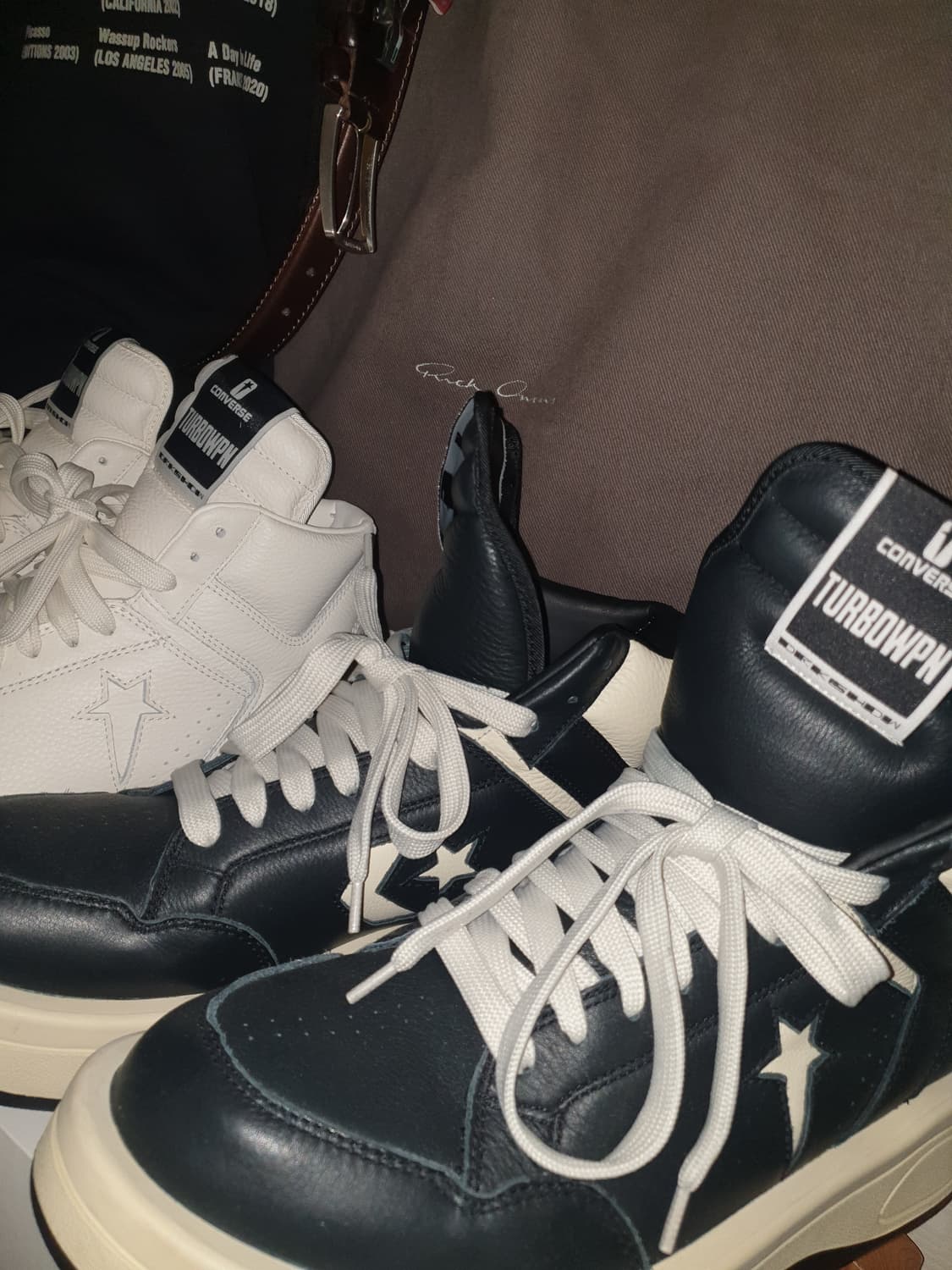 [290][교신가능] 릭 오웬스 터보 웨폰 크림 컨버스 다크쉐도우 상품이미지1