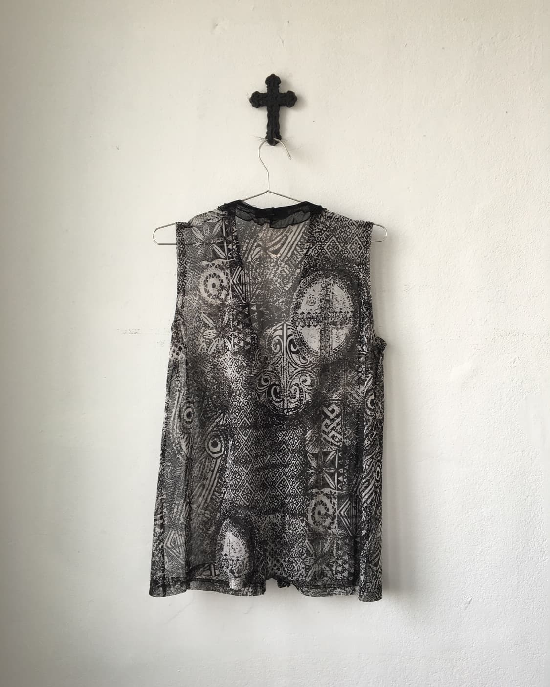 Pattern mesh vest 상품이미지3