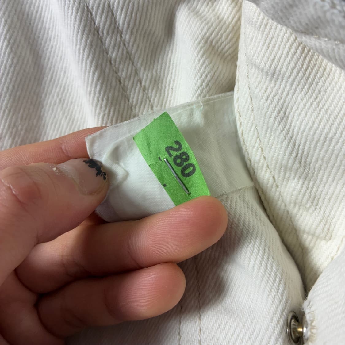 Calvin klein  캘빈 클라인 화이트 데님 트러커 자켓  상품이미지6