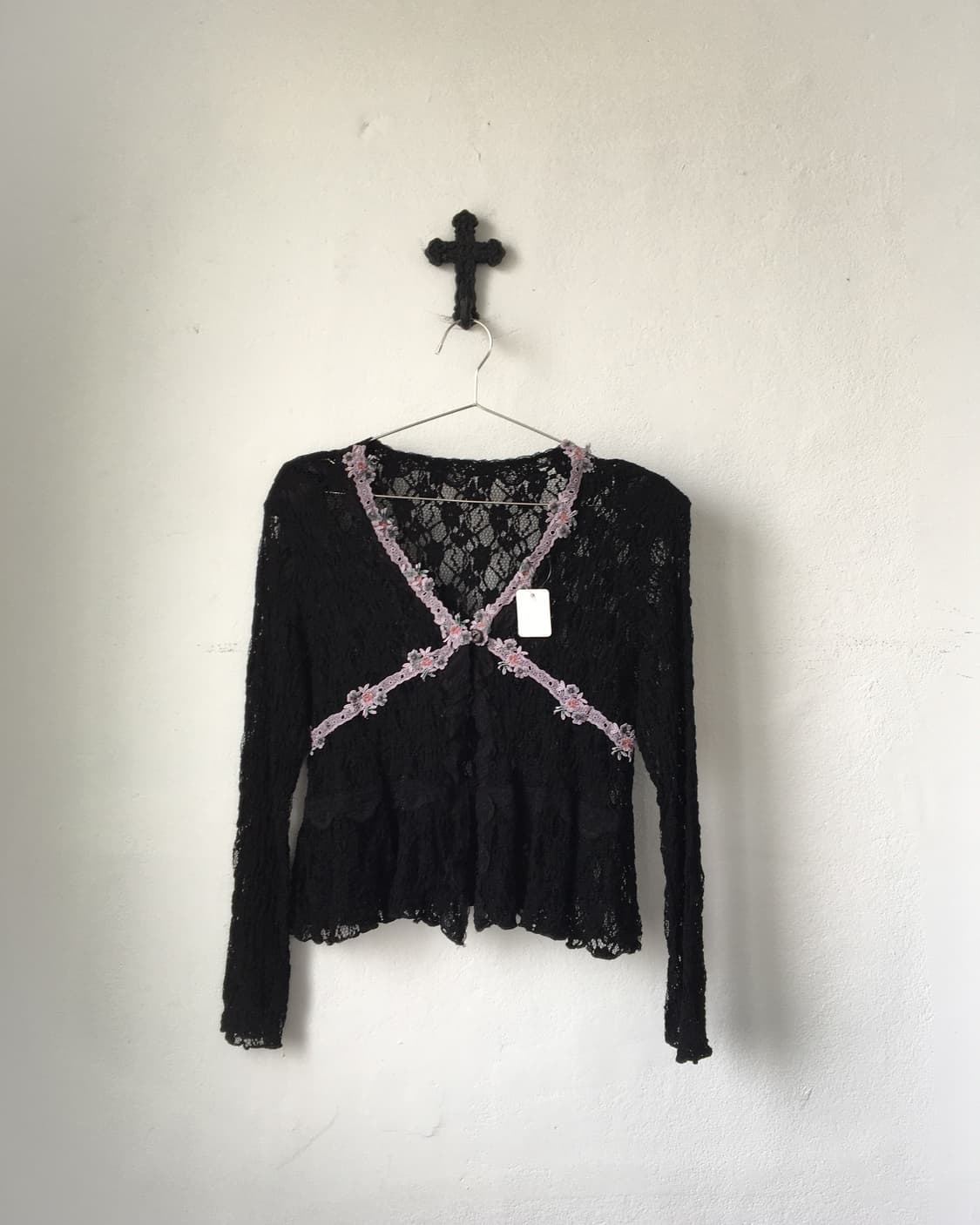 Lace point crochet knit cardigan 상품이미지2