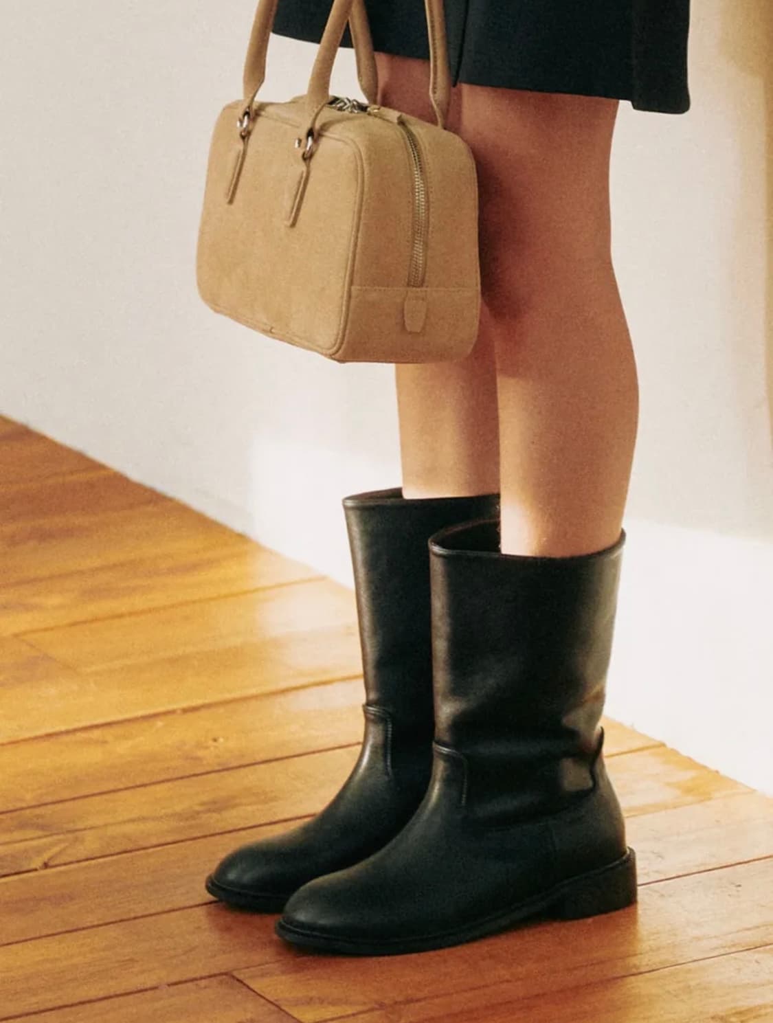 코모레비뮤지엄 핸드메이드 와이드 클래식 미들 부츠｜KM009 상품이미지2