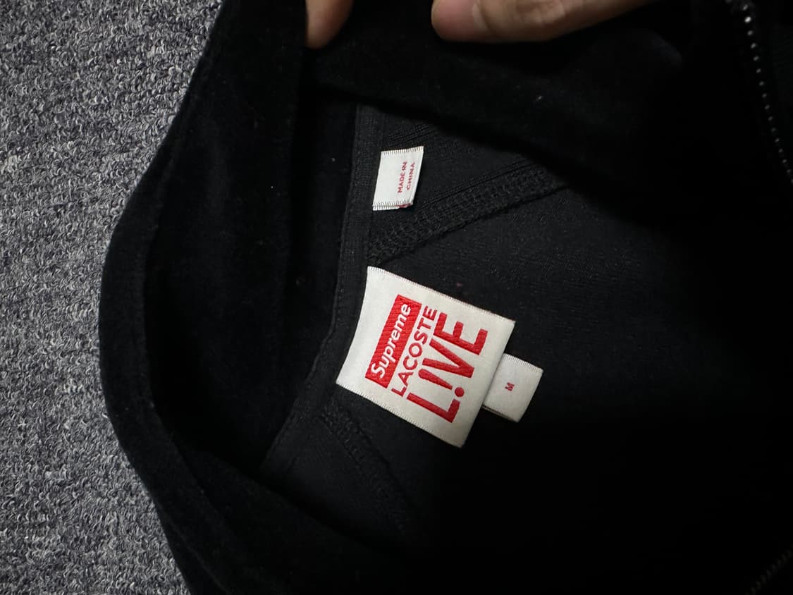 슈프림 라코스테 벨루어 하프집업 M 상품이미지5