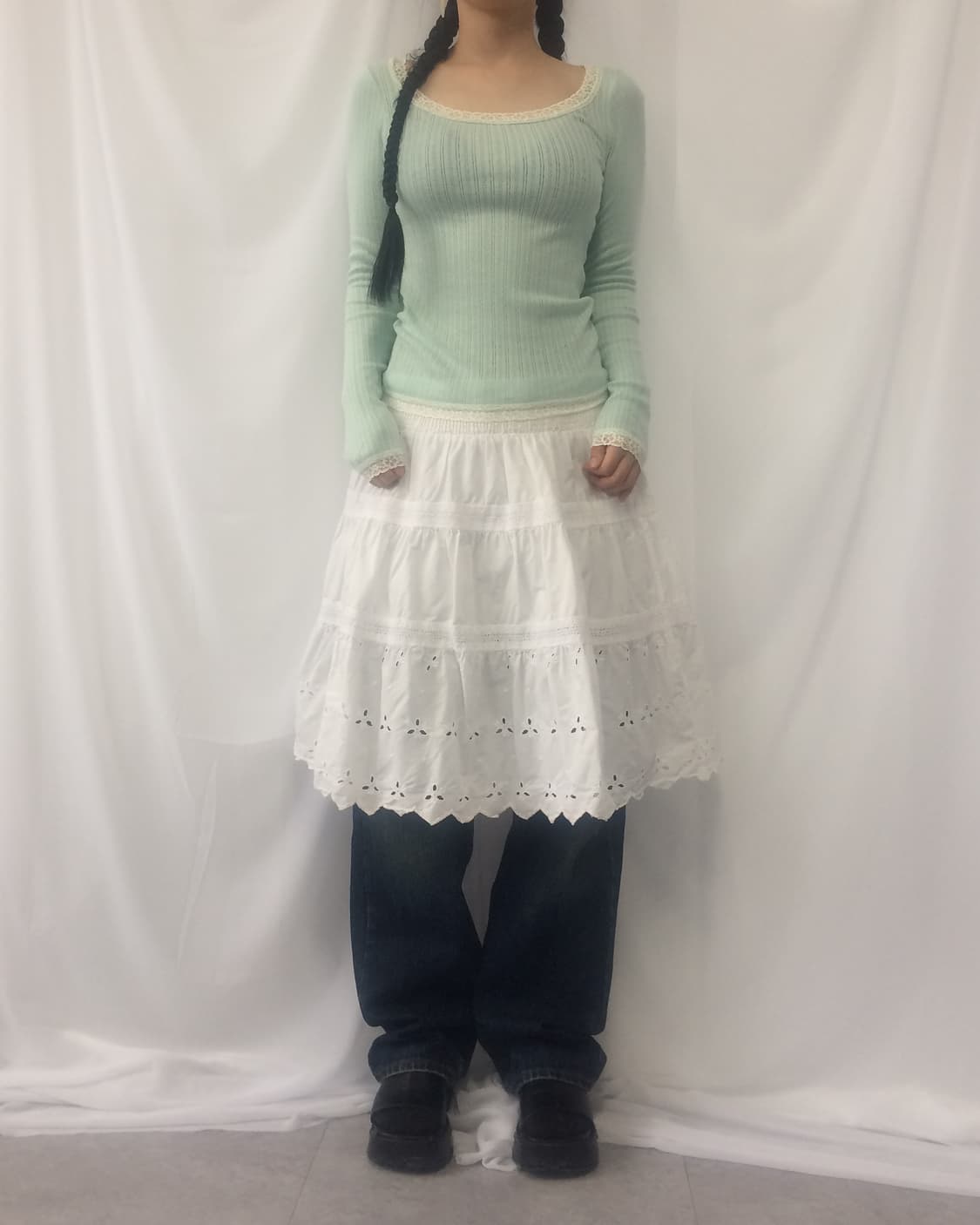 Punching point mini skirt 상품이미지4