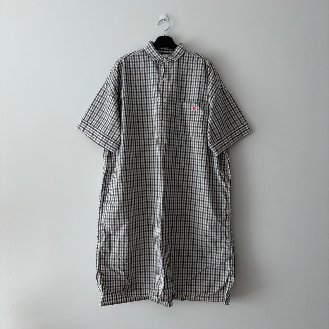 단톤 체크 셔츠원피스 상품이미지1