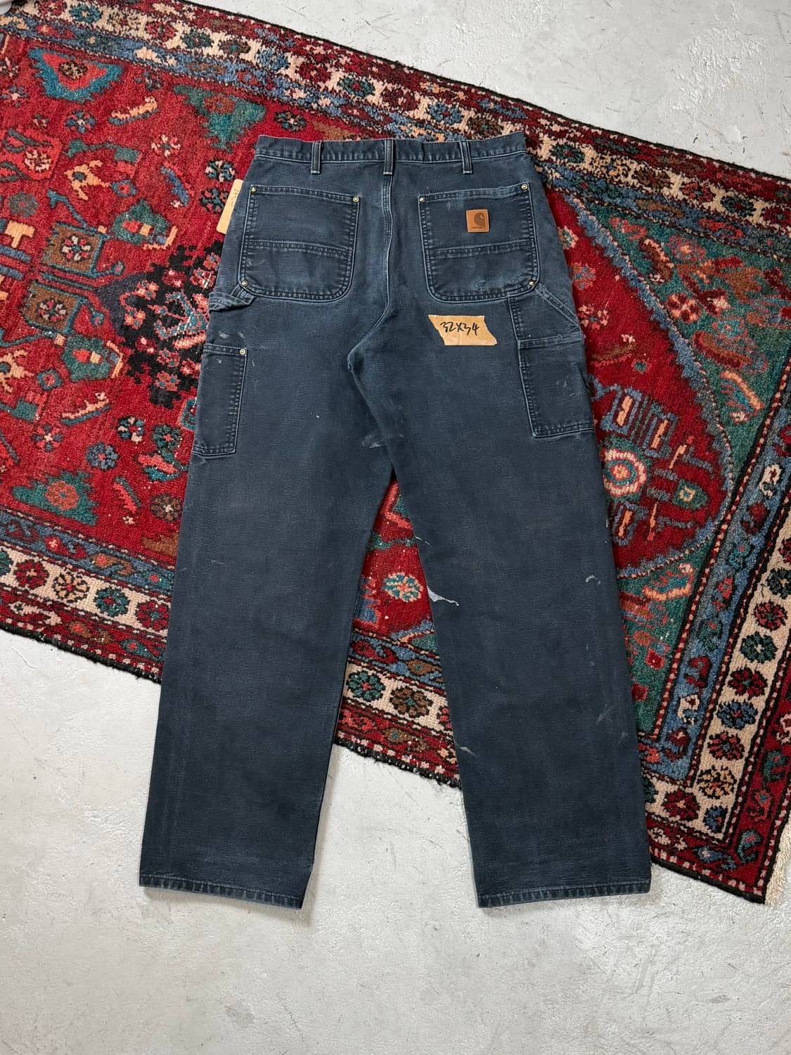 OG 칼하트 B136 더블니 팬츠 칼하트 썩블니 블랙 상품이미지4