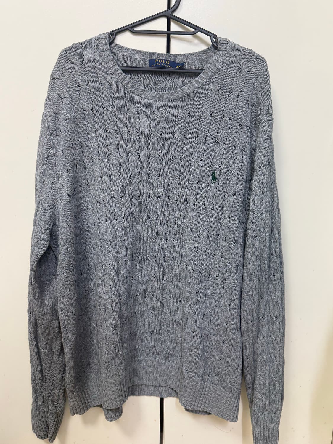 폴로 케이블 니트 그레이 상품이미지2