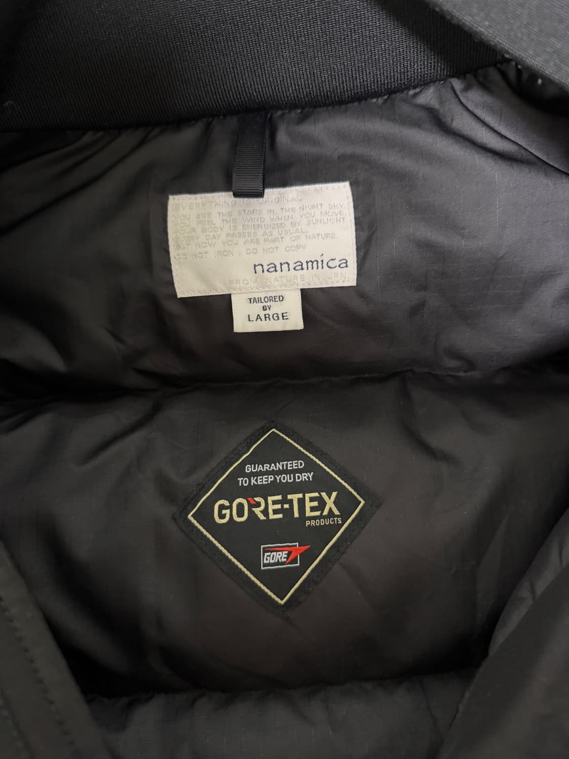 나나미카x몽키타임 별주 고어텍스 다운코트 블랙 상품이미지4