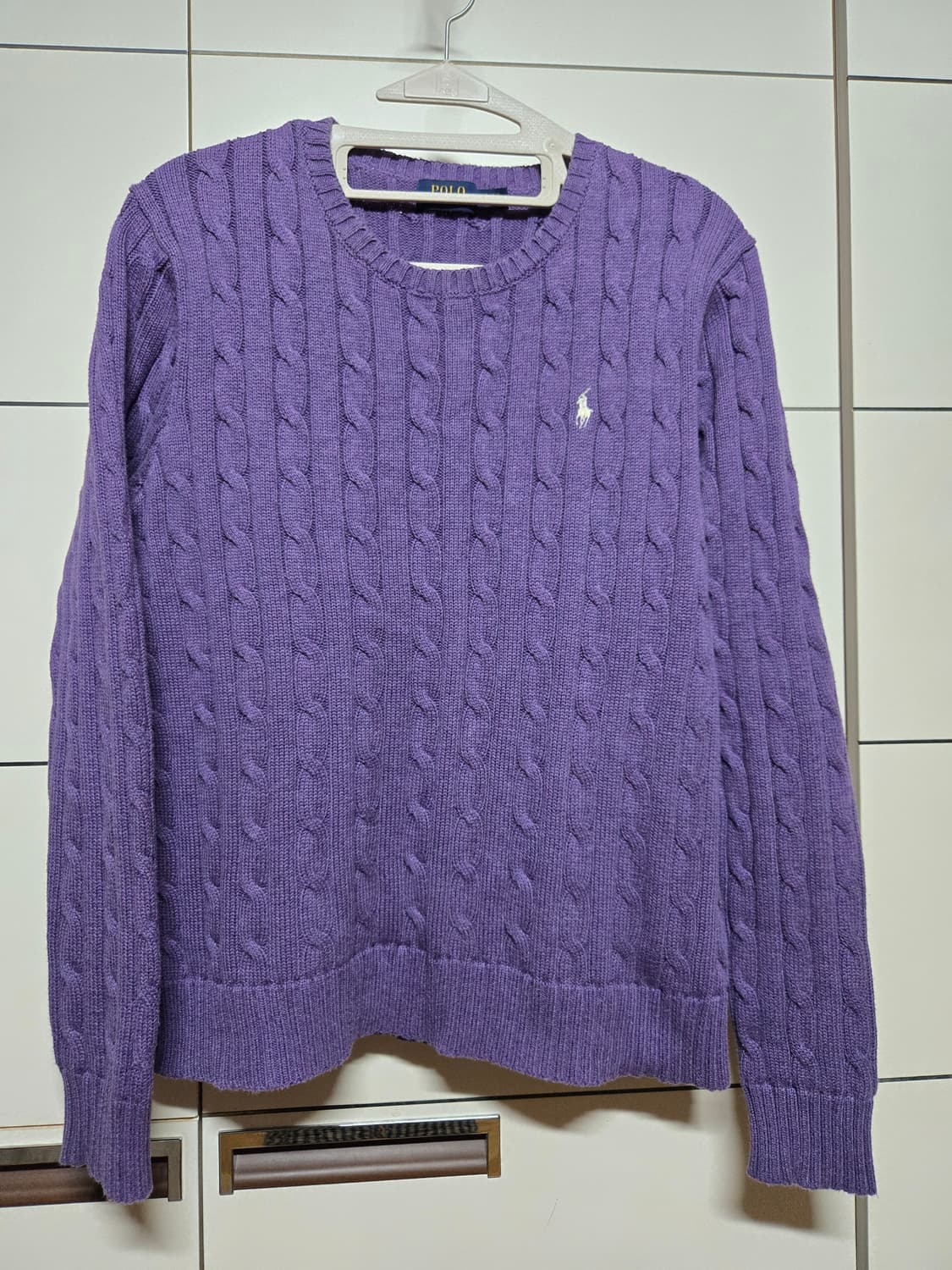 폴로 랄프로렌 여성 케이블 니트(라벤더색상) 상품이미지2