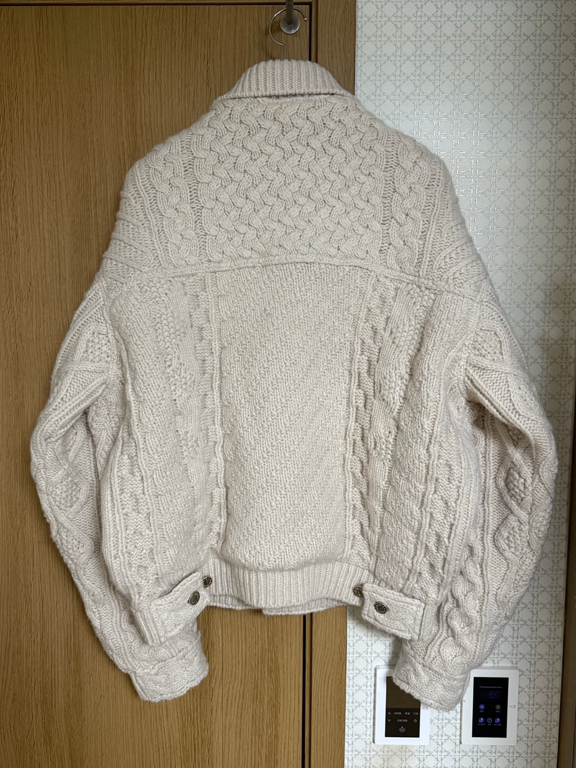 stu 니트 트러커 자켓 아이보리 L 상품이미지3