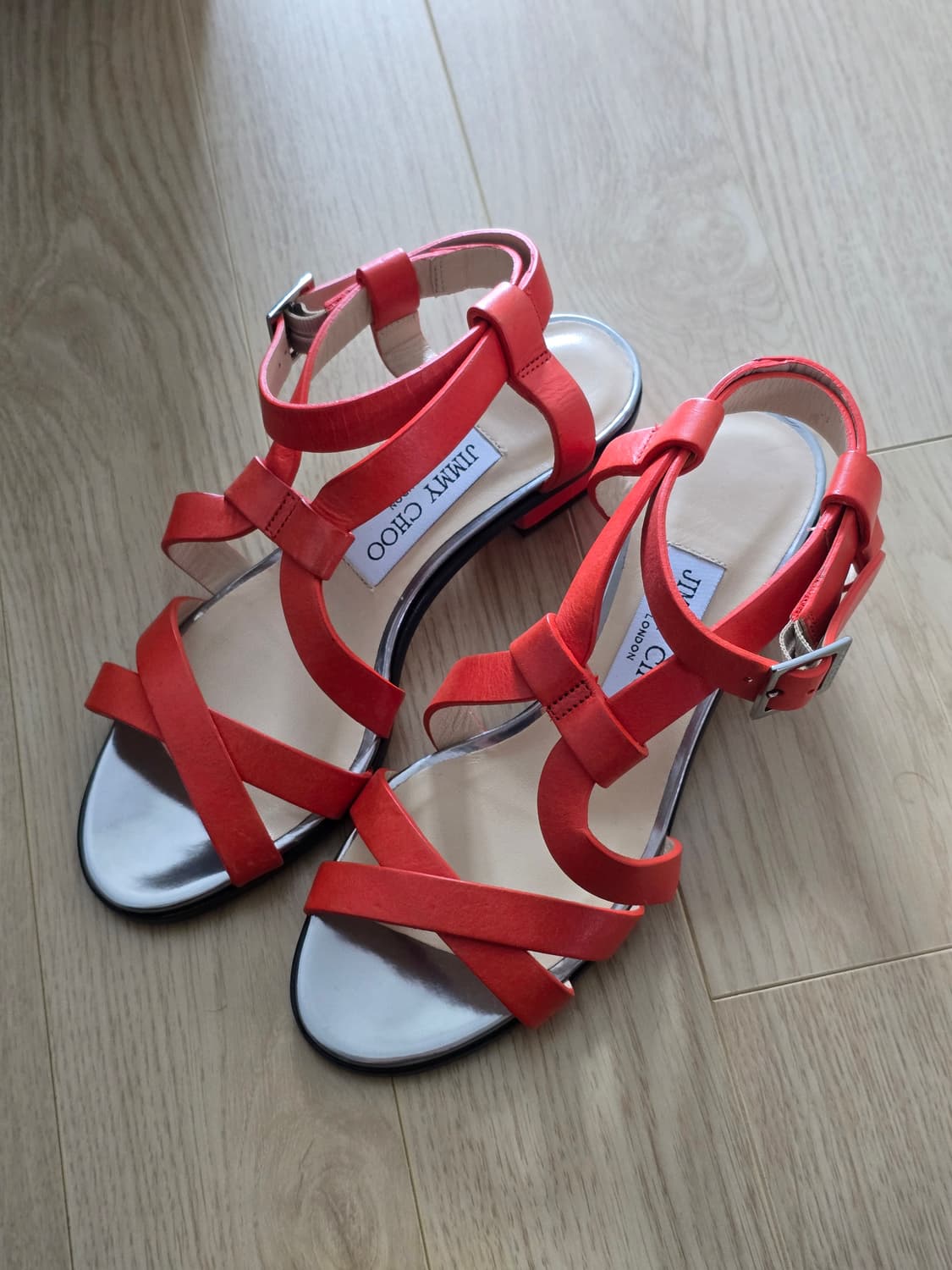 Jimmy choo 지미추 레더 스트랩 샌들 35.5 상품이미지1