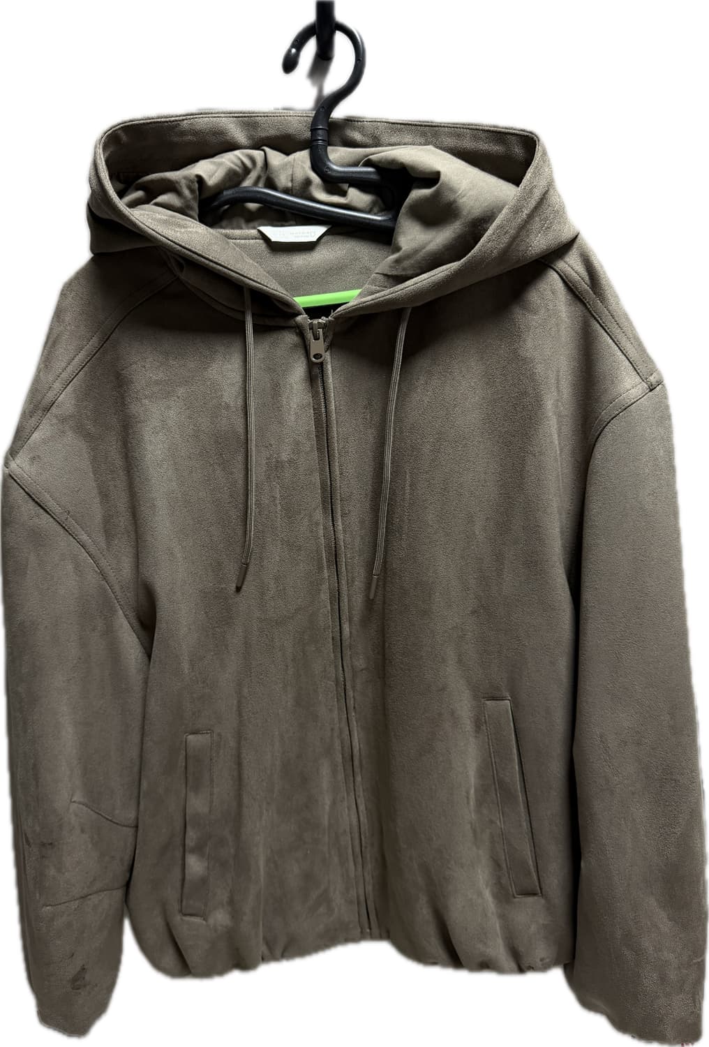 S) ZARA 자라 스웨이드 후드 집업 자켓 다크 브라운 상품이미지1