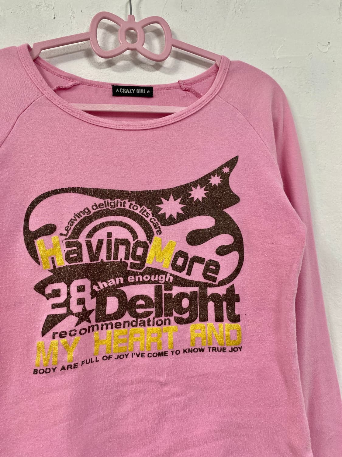 CRAZY GIRL PINK LONGSLEEVE 상품이미지3