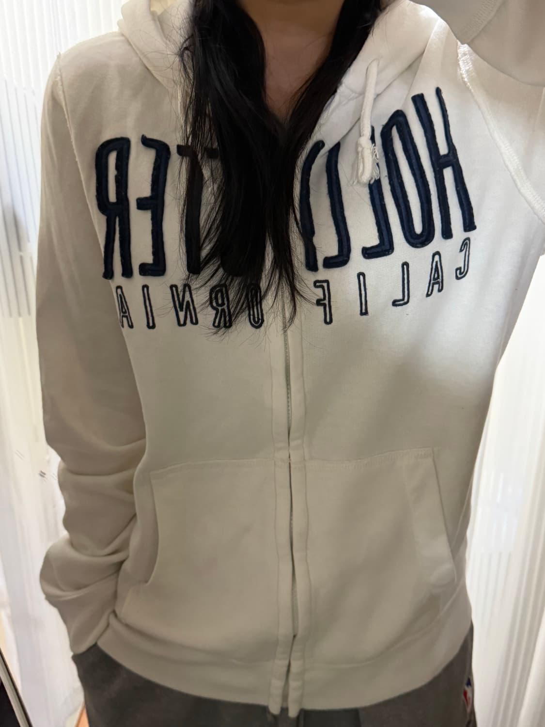 홀리스터 화이트 후드집업 m 상품이미지1