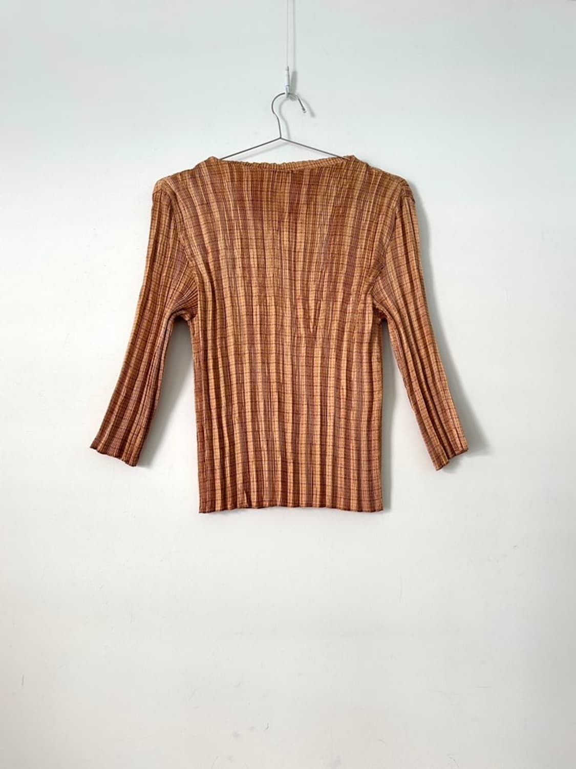 Slim pleats top / brick orange 상품이미지3