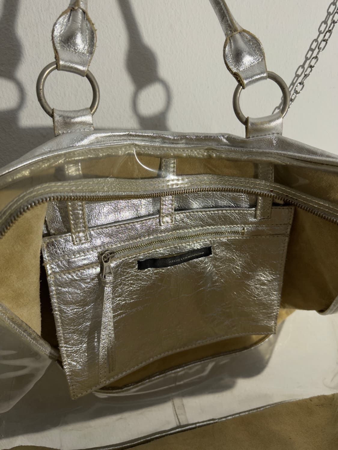 atos lombardini 실버 PVC 빅 모터백 상품이미지6