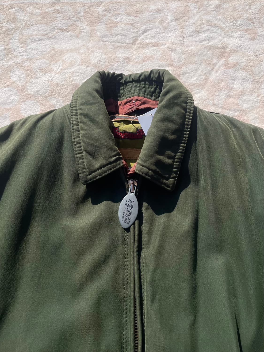 빈티지 올리브 봄버자켓 (카라 탈부착가능) 상품이미지3