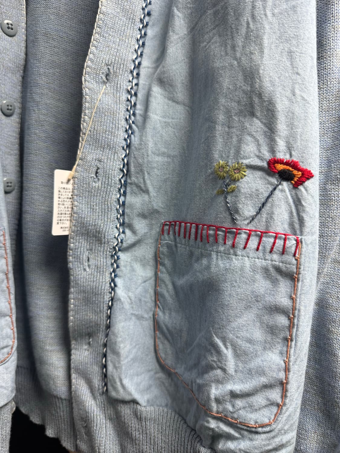 [1 사이즈] 캐피탈 샴브레이 니트 가디건 상품이미지4