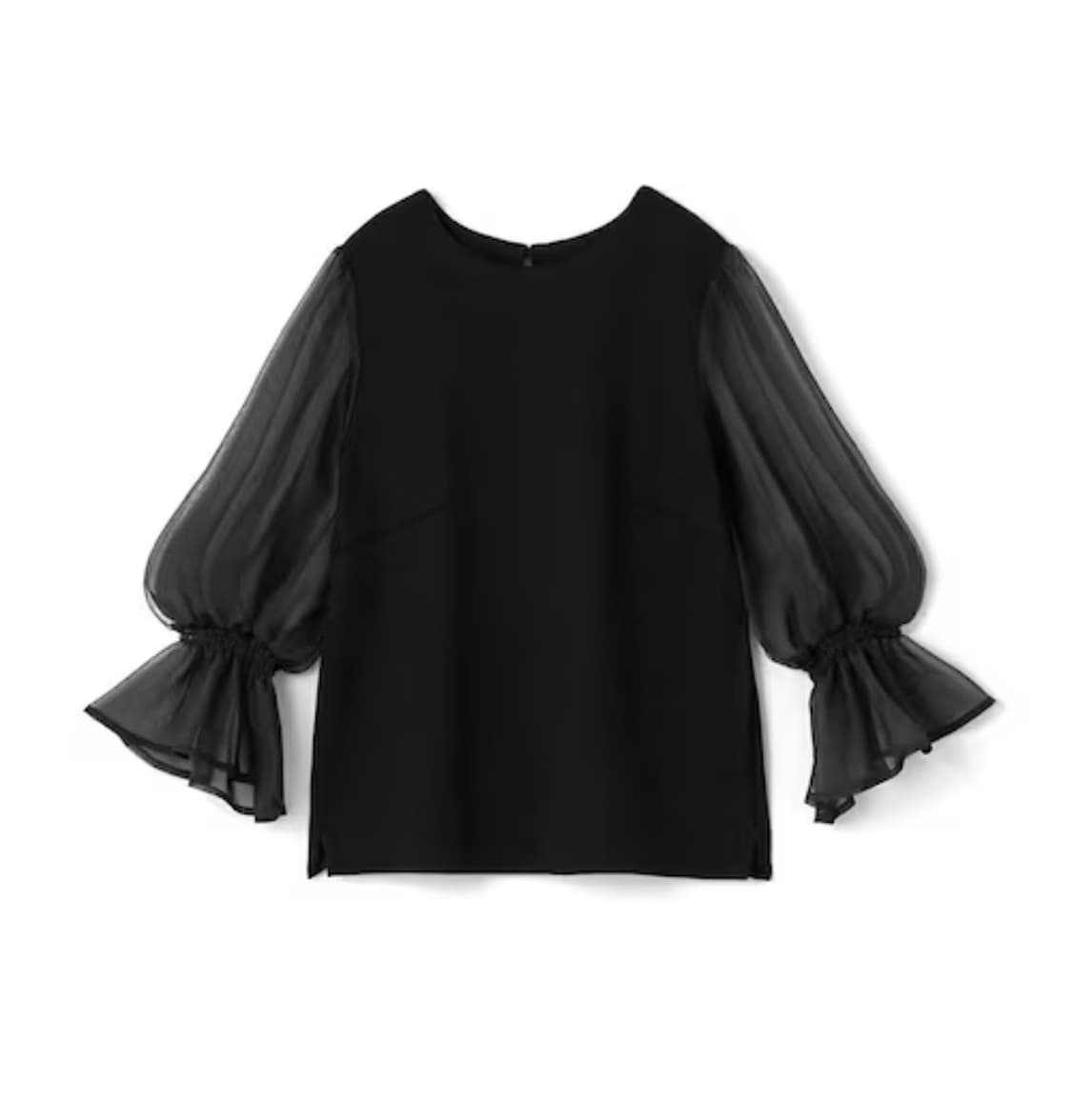 grl 블랙 프릴 쉬폰 블라우스 /스나계 오피스룩 하객룩 양산형 양지뢰 상품이미지1