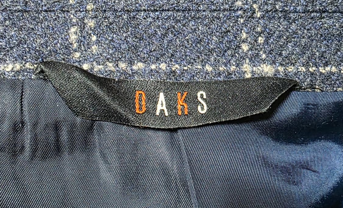 닥스 DAKS 네이비 체크 울 캐시미어 블레이저 100사이즈 상품이미지5