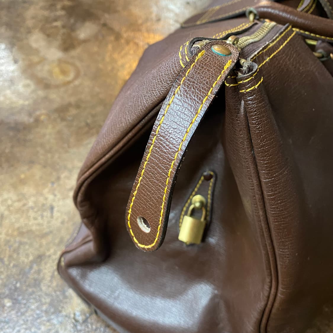 80s 꼼데가르송 가죽 보스턴백 상품이미지3