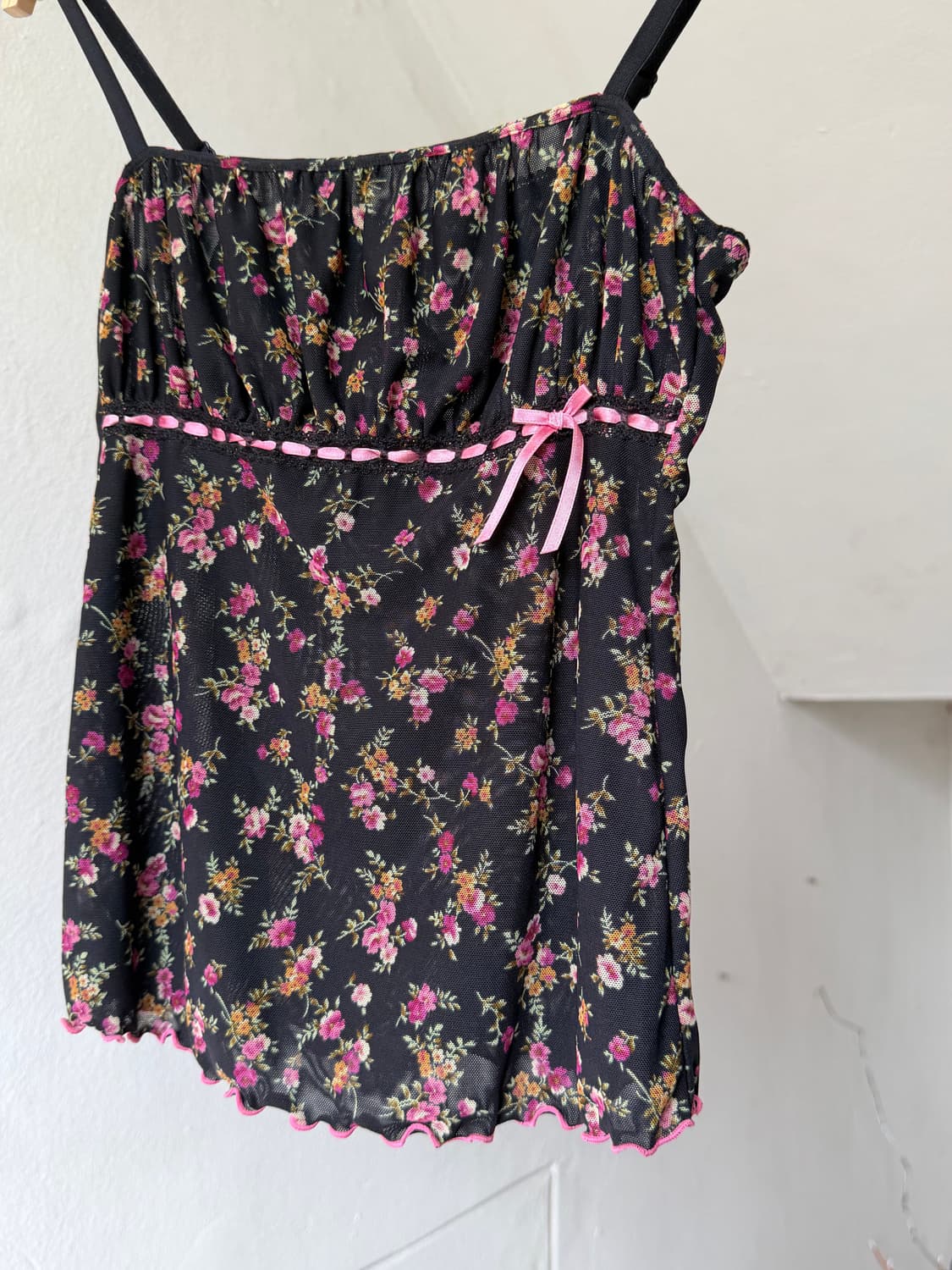 y2k 리본 디테일 쁘띠 슬립 상품이미지3