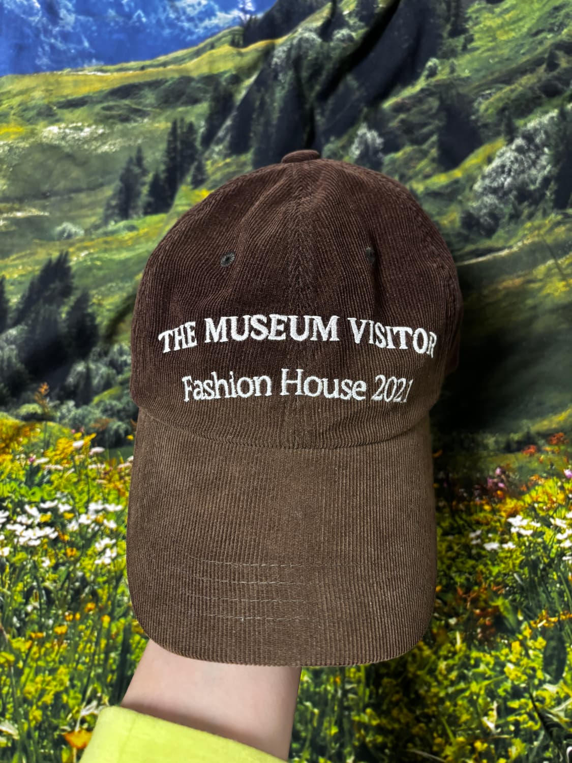 더뮤지엄비지터 코듀로이 볼캡 브라운 상품이미지1