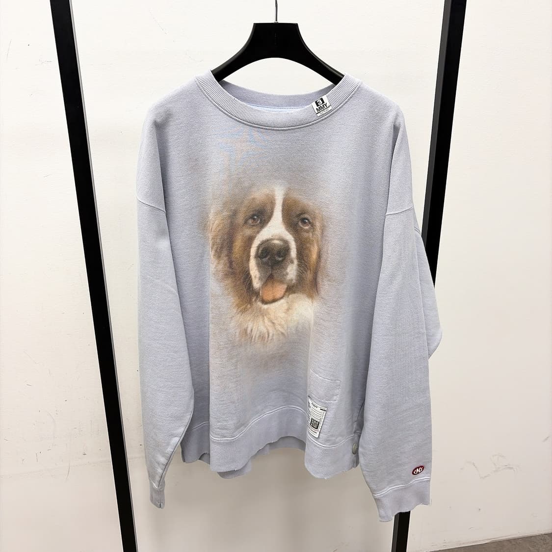 (정품/새상품) 미하라 야스히로 남성 도그 프린트 맨투맨 상품이미지1