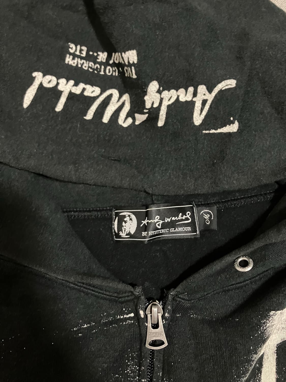[M] 히스테릭 글래머 앤디워홀 콜라보 후드 블랙 상품이미지3
