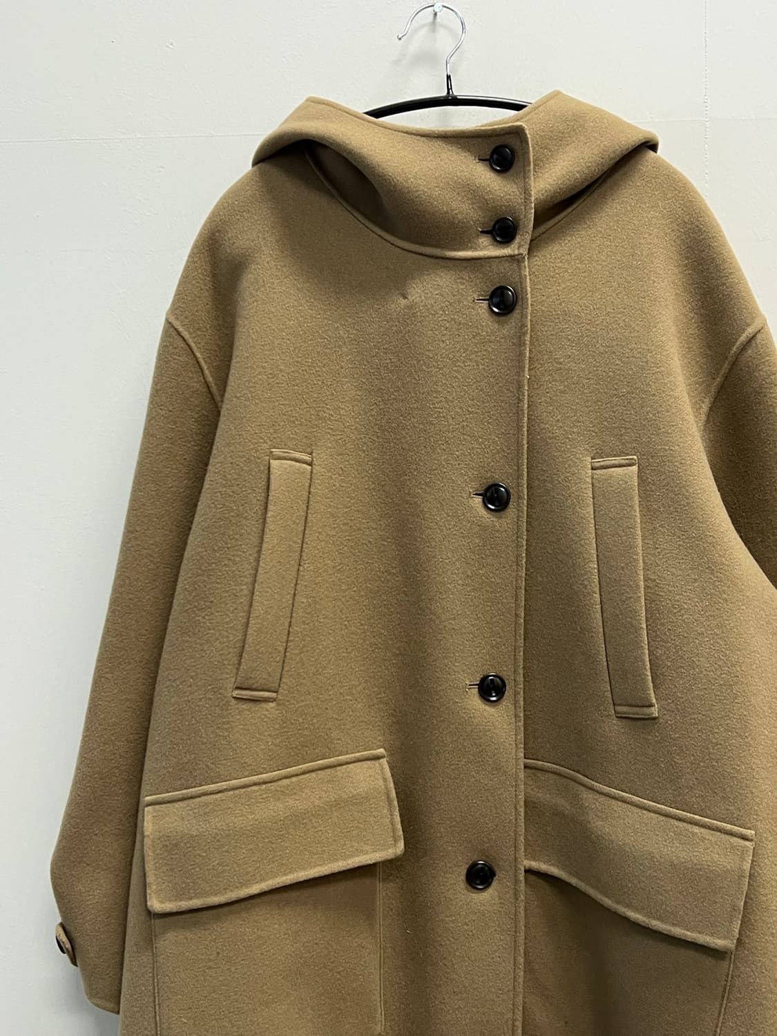 쥬시쥬디 후드 울 롱코트 카멜 상품이미지3