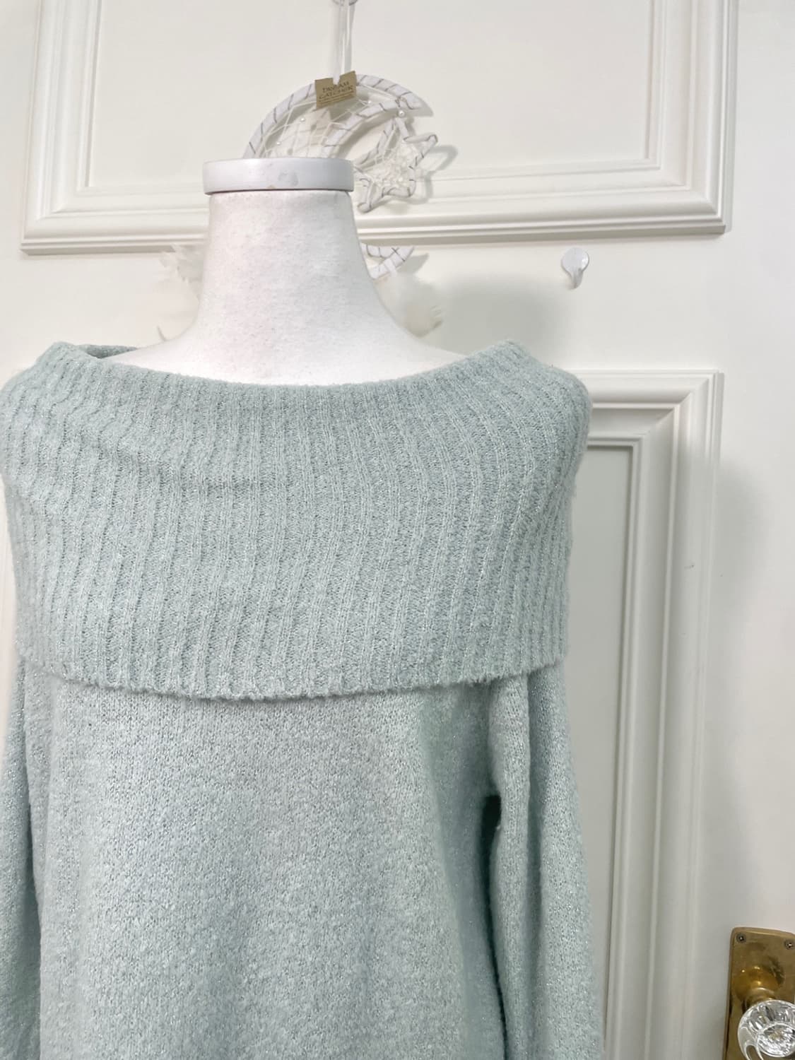 GROVE mint silver glitter off shoulder s 상품이미지6