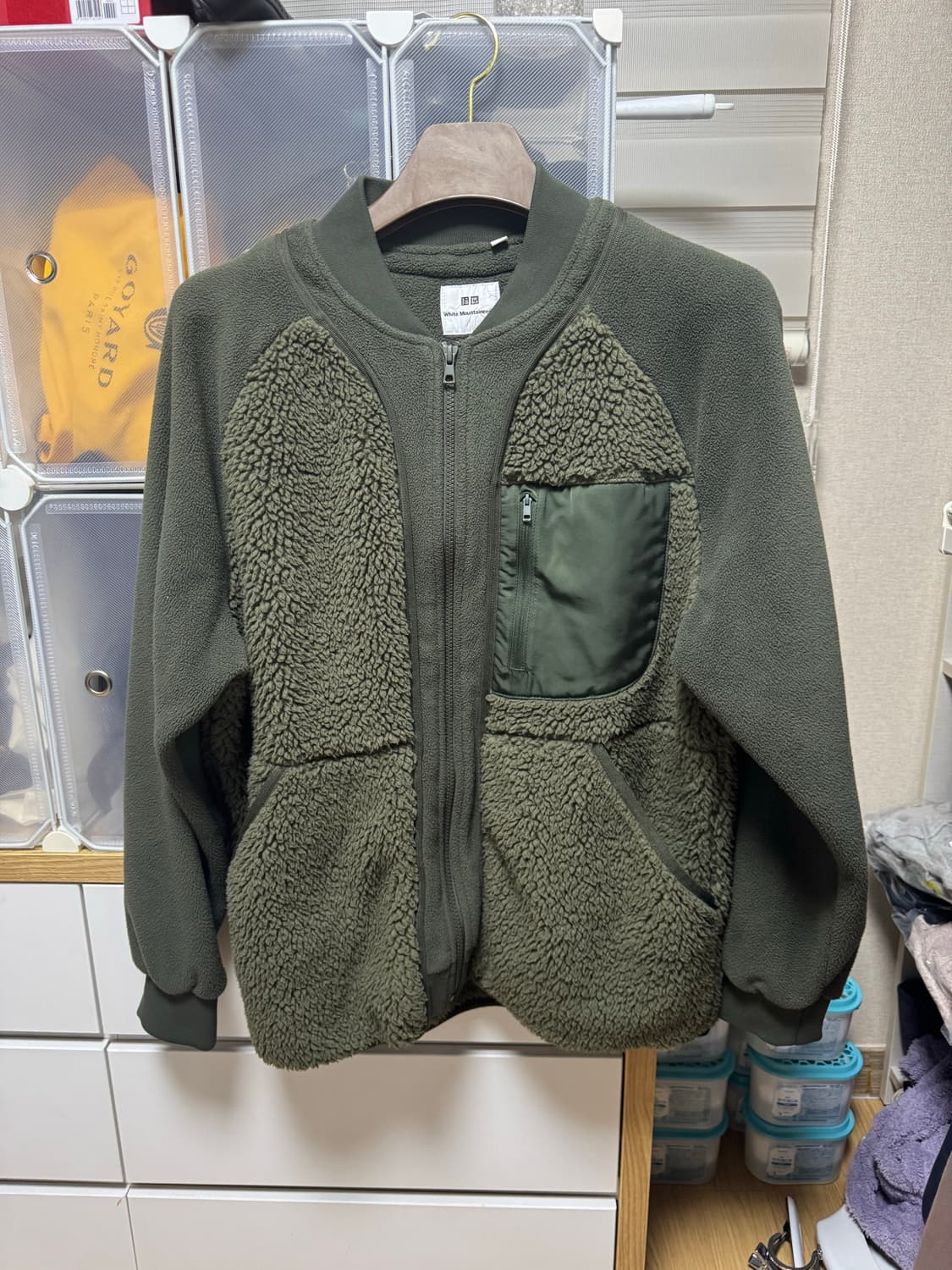 유니클로 화이트마운티어링 플리스 자켓_L 상품이미지3