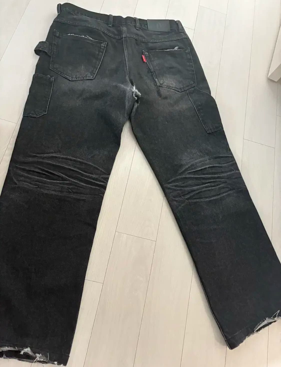 블랙아웃 데미지 팬츠 데님 XL 판매 상품이미지2
