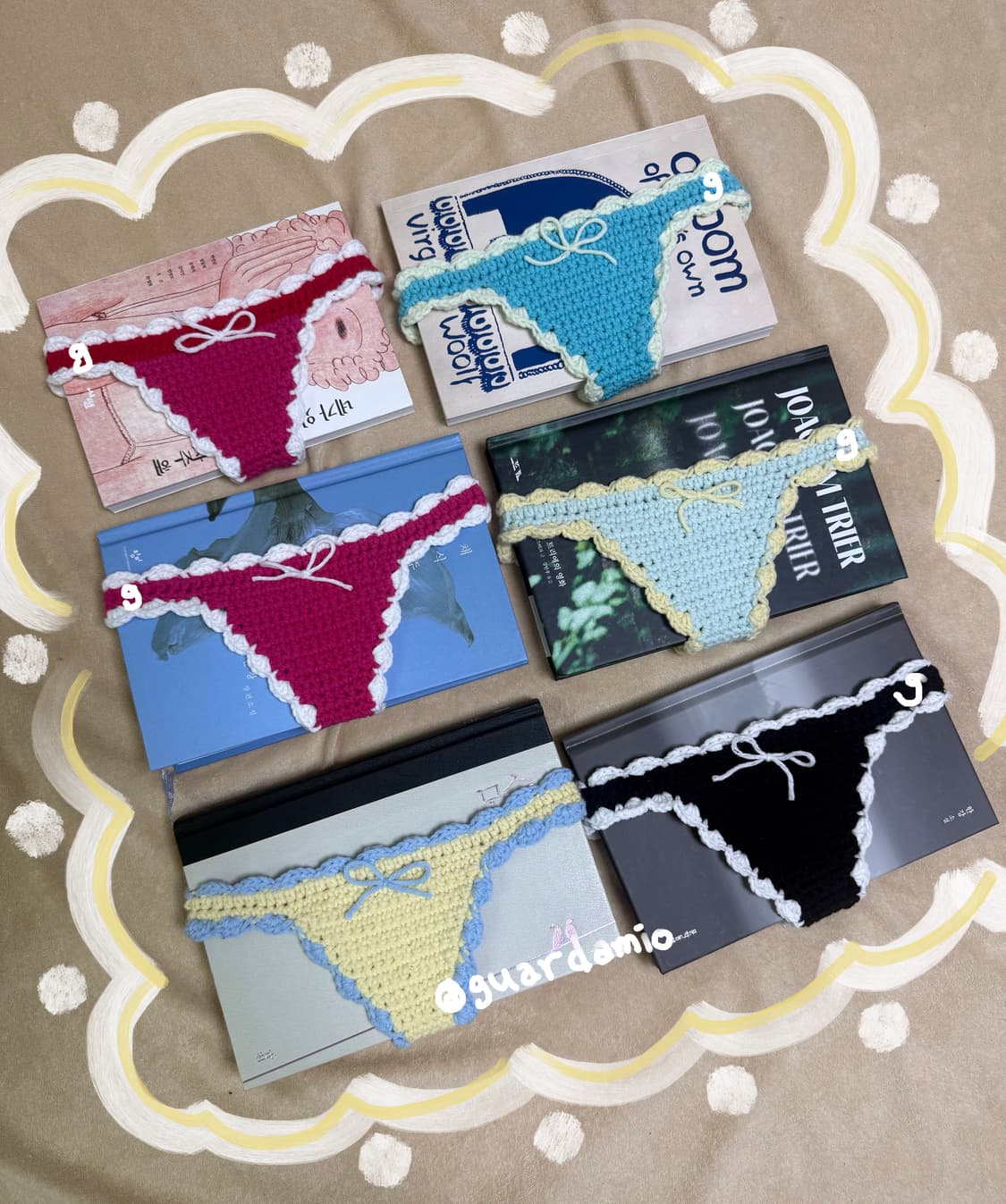 핸드메이드 북빤스 뜨개 책갈피 Book thong 상품이미지1