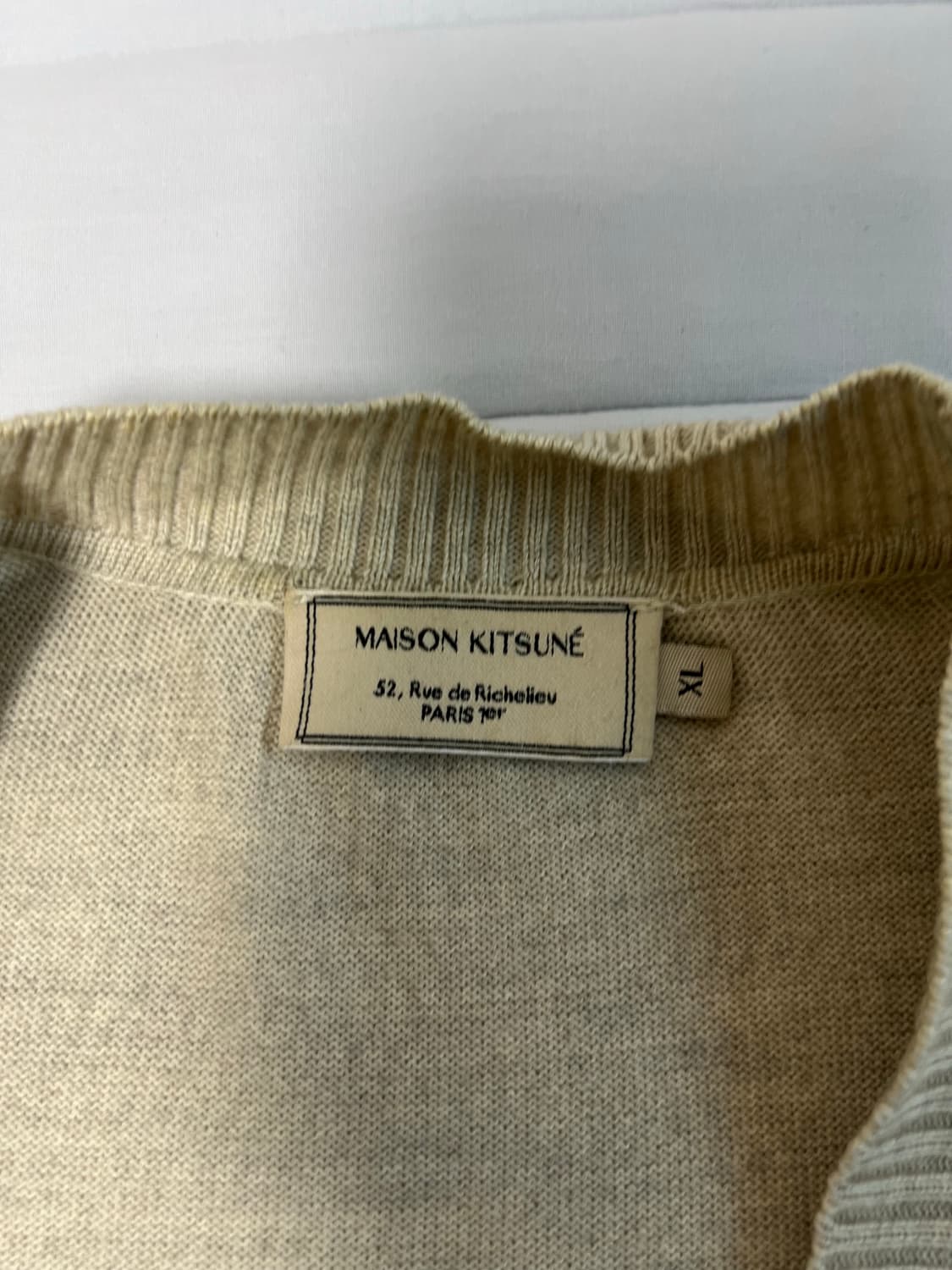 메종키츠네 메리노울 가디건 아이보리 상품이미지4