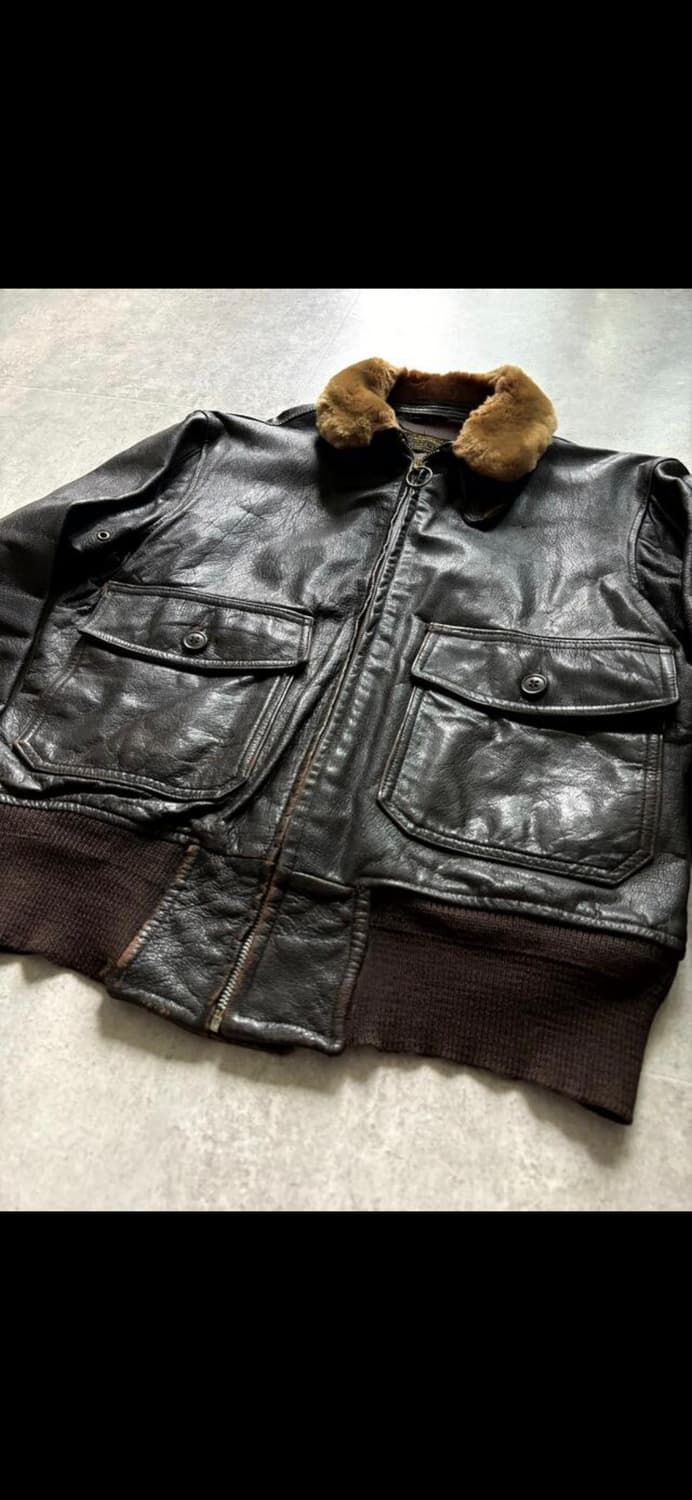 50's U.S. Navy G-1 Leather Flight jacket 상품이미지10